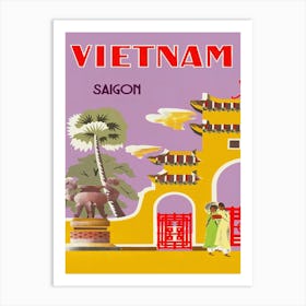 Vietnam Vintage Travel Poster 1 Art Print