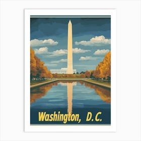 Aihrgdesign A Vintage Travel Poster Of Washington DC 3 Art Print