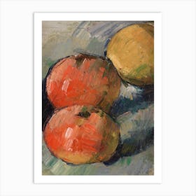 Three Apples, Paul Cézanne Art Print