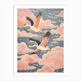 Vintage Japanese Inspired Bird Print Duck 5 Art Print