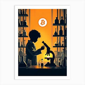 Bitcoin Scientist 3 Art Print