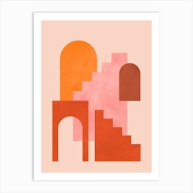 Architectural geometric shapes 3 Art Print