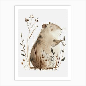 Charming Nursery Kids Animals Hamster 3 Art Print