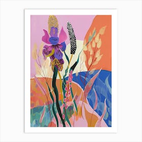 Colourful Flower Illustration Prairie Clover 3 Art Print