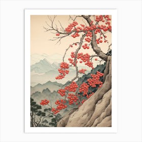 Yama Zakura Mountain Cherry 3 Vintage Japanese Botanical Art Print