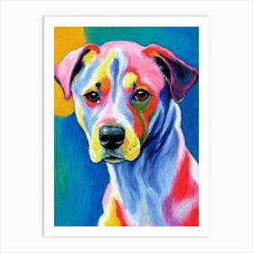 American Hairless Terrier 2 Fauvist Style Dog Art Print