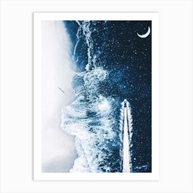 Starry Ocean Wave Night Art Print