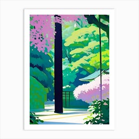 Meiji Shrine Inner Garden, Japan Abstract Still Life Art Print