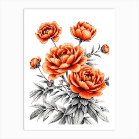 Peonies 10 Art Print