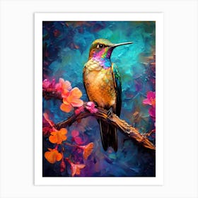 Hummingbird Painting bird animal Art Print