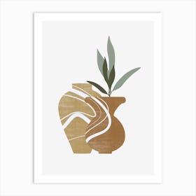 Two Vases With A Plant Art Print