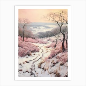 Dreamy Winter Painting Exmoor National Park England 4 Art Print