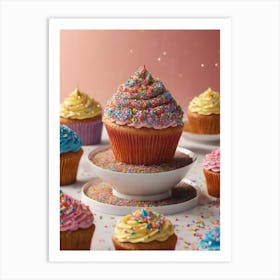 Colorful Cupcakes Art Print