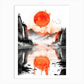 Red Sun In The Sky Art Print