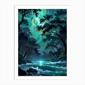 Night In The Forest 10 Art Print