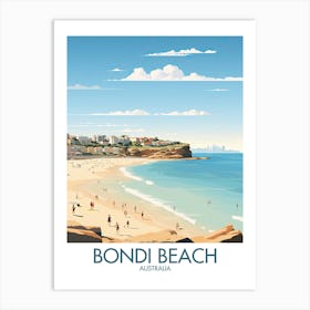 Bondi Beach Travel Print Australia Gift Art Print