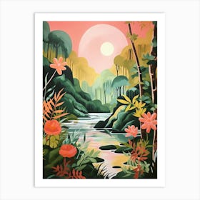 Jungle Abstract Minimalist 7 Art Print