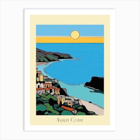 Poster Of Minimal Design Style Of Amalfi Coast, Italy 2 Art Print