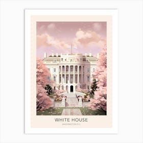 The White House Washington Dc Travel Poster Art Print