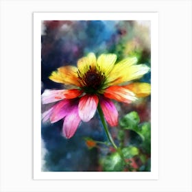 Watercolor Daisy Art Print