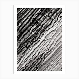 Black And White Abstract Painting Art Print