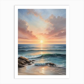 Sunset On The Beach 5 Art Print