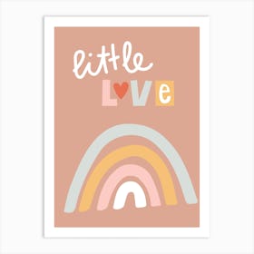 Little Love Rainbow Neutral Kids Art Print