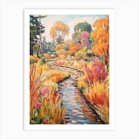 Autumn Gardens Painting Botanischer Garten Mnchen Nymphenburg 2 Art Print