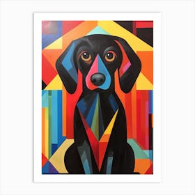 Dog Abstract Pop Art 7 Art Print