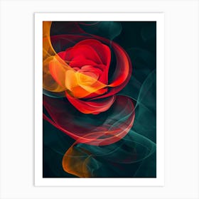 Abstract Rose Art Print