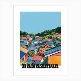 Kanazawa Japan 2 Colourful Travel Poster Art Print