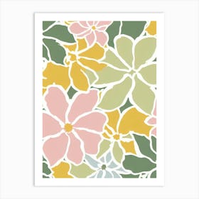 Morning Glory Pastel Floral 1 Flower Art Print