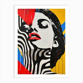 Zebra, Pop Art Art Print