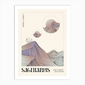 Sagittarius Star Sign Zodiac Art Art Print