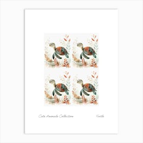 Cute Animals Collection Turtle 2 Art Print