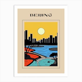 Minimal Design Style Of Beijing, China 1 Poster Art Print