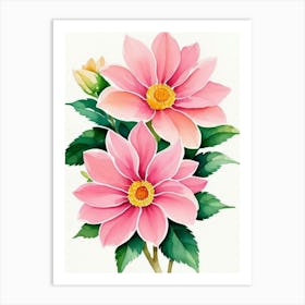 Pink Dahlia Art Print