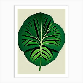 Gotu Kola Leaf Vibrant Inspired Art Print