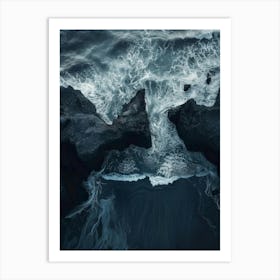 Black Cliffs Of Iceland Art Print