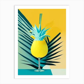 Pineapple Margarita Pop Matisse Cocktail Poster Art Print