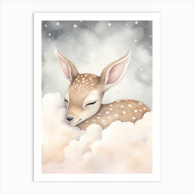 Sleeping Baby Deer 1 Art Print