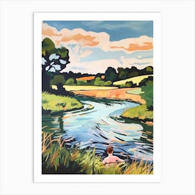 Wild Swimming At River Stou Dorset 2 Art Print