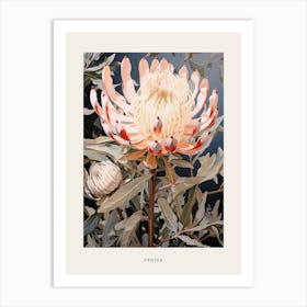 Flower Illustration Protea 4 Poster Art Print