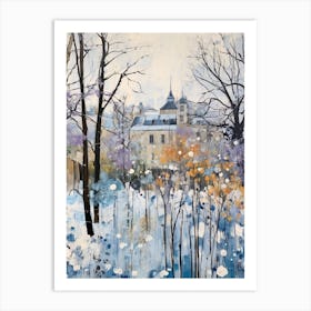 Winter City Park Painting English Garden Munich Germany 4 Art Print