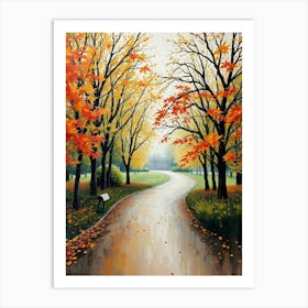 Autumn Road Art Print