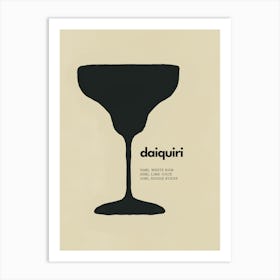 Neutral Daiquiri Cocktail Art Print