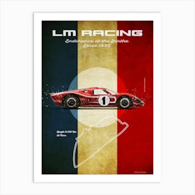 Lm Racing Ford GT40 No. 1 Art Print