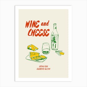 Wine And Cheese Social Club Art Print