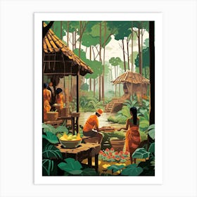 Bali, Indonesia, Graphic Illustration 1 Art Print