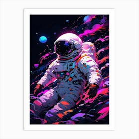 Astronaut In Space 4 Art Print